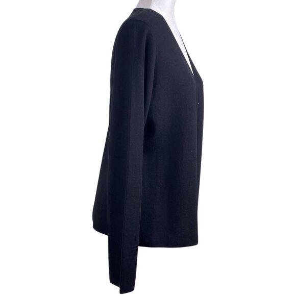COS Women's Wool Cardigan Sweater Size Medium Black Boxy Minimalist Office EUC - Picture 5 of 12